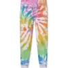 Dalix Mens Ghost Tie Dye Fleece Jogger Pant In Multi