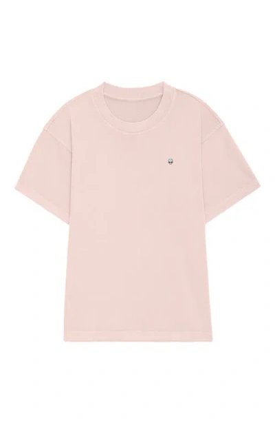 Dalix Mens Lil Alien Heavyweight Pigment Dye Tee In Pink