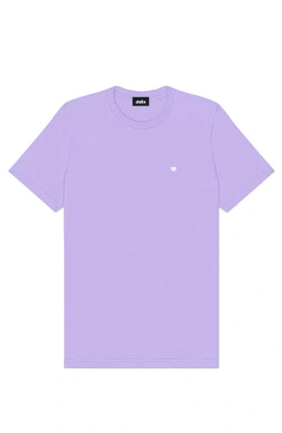 Dalix Mens Lil Heart Midweight Cotton Tee In Purple