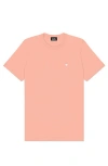 Dalix Mens Lil Heart Midweight Cotton Tee In Orange