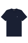 Dalix Mens Lil Heart Midweight Cotton Tee In Blue