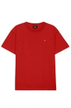 Dalix Mens Lil Smile Heavy Weight Cotton Tee In Red