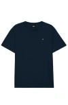 Dalix Mens Lil Smile Heavy Weight Cotton Tee In Blue