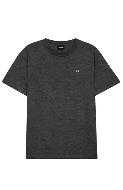 Dalix Mens Lil Smile Heavy Weight Cotton Tee In Gray