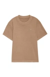 Dalix Mens Lil Smile Heavyweight Pigment Dye Tee In Brown