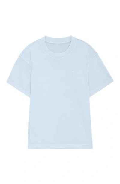 Dalix Mens Lil Smile Heavyweight Pigment Dye Tee In Blue