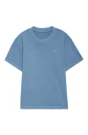 Dalix Mens Lil Smile Heavyweight Pigment Dye Tee In Blue