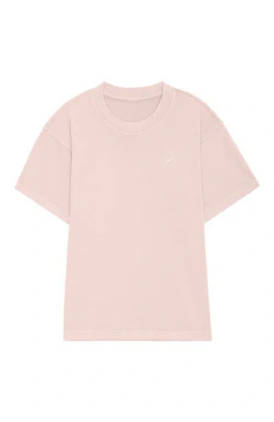 Dalix Mens Lil Smile Heavyweight Pigment Dye Tee In Pink
