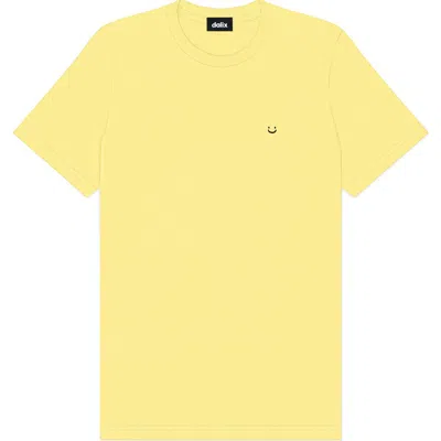 Dalix Mens Lil Smile Jersey Tee In Yellow