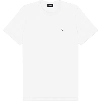 Dalix Mens Lil Smile Jersey Tee In White