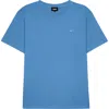Dalix Mens Lil Smile Midweight Garment Dye Tee In Blue