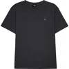 Dalix Mens Lil Smile Midweight Garment Dye Tee In Black