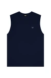 Dalix Mens Lil Smile Muscle Tank In Blue