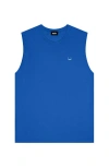 Dalix Mens Lil Smile Muscle Tank In Blue