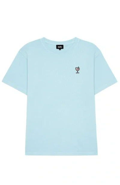 Dalix Mens Spritz Midweight Garment Dye Tee In Blue