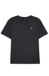 Dalix Mens Spritz Midweight Garment Dye Tee In Black
