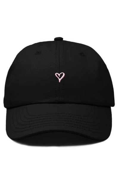 Dalix Mini Heart Dad Cap In Black