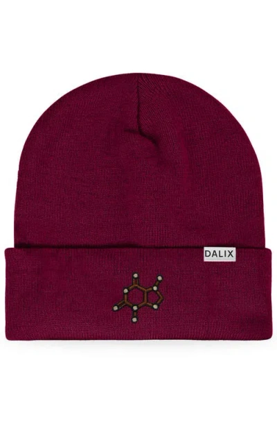 Dalix Molecule Beanie In Maroon