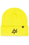 Dalix Molecule Beanie In Neon Yellow