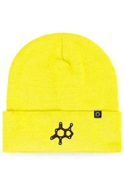 Dalix Molecule Beanie In Neon Yellow