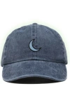 Dalix Moon Cap In Washed Navy Blue