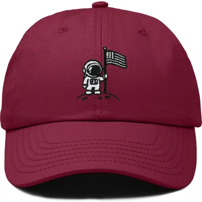Dalix Moon Mission Dad Cap In Burgundy