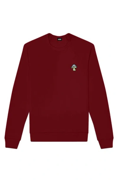 Dalix Mushroom Fleece Sweatshirt In Cardinal Red
