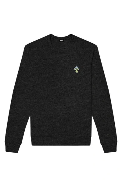 Dalix Mushroom Fleece Sweatshirt In Dark Heather