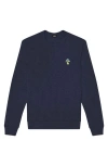 Dalix Mushroom Fleece Sweatshirt In Heather Navy