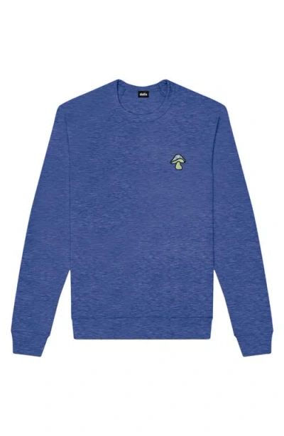 Dalix Mushroom Fleece Sweatshirt In Heather True Royal