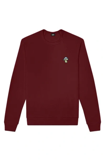 Dalix Mushroom Fleece Sweatshirt In Maroon