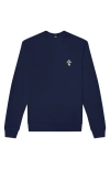 Dalix Mushroom Fleece Sweatshirt In Navy Blue