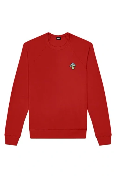 Dalix Mushroom Fleece Sweatshirt In Red
