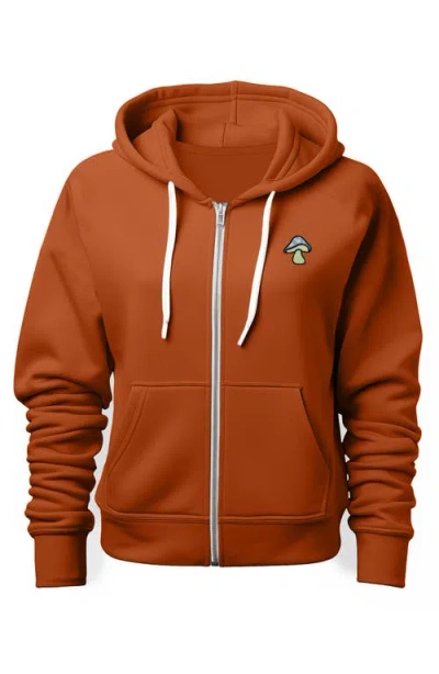 Dalix Mushroom Zip Hoodie In Autumn