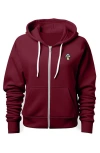 Dalix Mushroom Zip Hoodie In Maroon