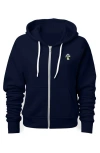 Dalix Mushroom Zip Hoodie In Navy Blue