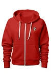 Dalix Mushroom Zip Hoodie In Red