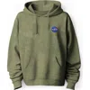 Dalix Nasa Mineral Wash Hoodie  Nasa Embroidered Fleece Hoodie Mineral Wash Long Sleeve Sweatshirt Me In Olive