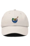Dalix Noodles Embroidered Casual Cap In Beige