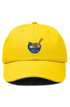 Dalix Noodles Embroidered Casual Cap In Gold