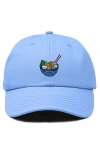 Dalix Noodles Embroidered Casual Cap In Light Blue