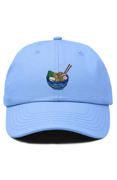 Dalix Noodles Embroidered Casual Cap In Light Blue