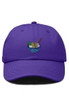 Dalix Noodles Embroidered Casual Cap In Purple