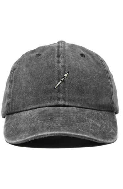 Dalix Paint Brush Dad Cap In Black