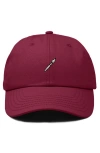 Dalix Paint Brush Dad Cap In Burgundy