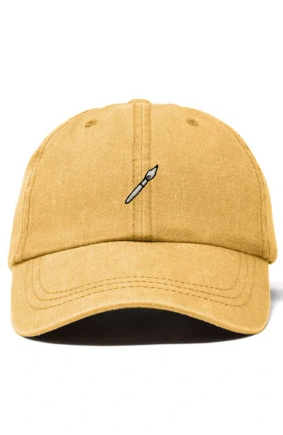 Dalix Paint Brush Dad Cap In Gold