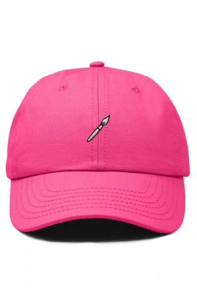 Dalix Paint Brush Dad Cap In Pink