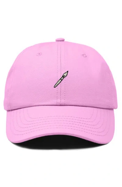 Dalix Paint Brush Dad Cap In Pink