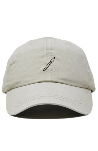 Dalix Paint Brush Dad Cap In White