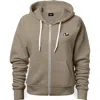 Dalix Panda Zip Hoodie In Heather Stone